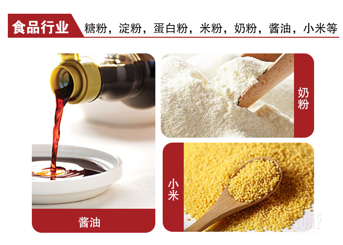 全不銹鋼食品振動篩可用于糖粉，小米，淀粉，蛋白粉，米粉，奶粉，醬油等物料
